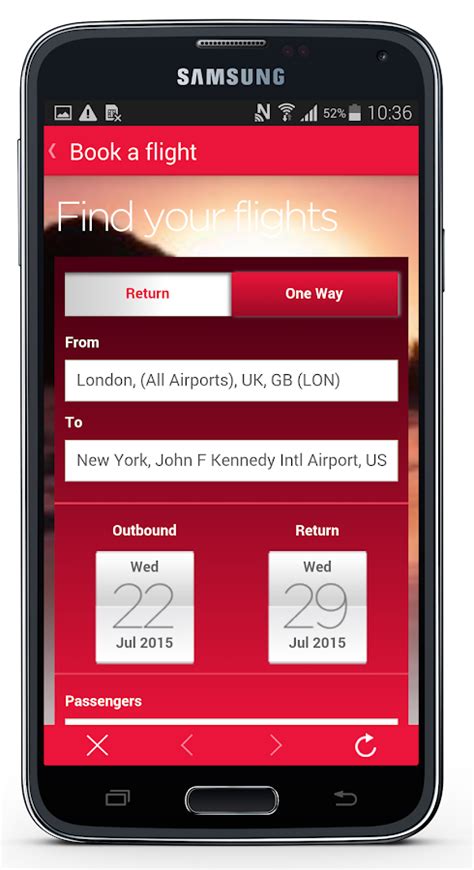 Virgin Atlantic Mobile App .